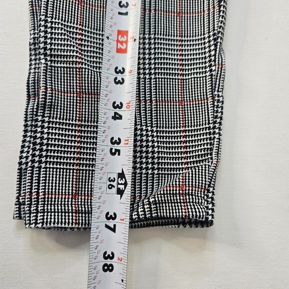 Seven 7 Women Pull On Legging Black White Red Plaid Elastic Waist Size XL - Picture 10 of 11